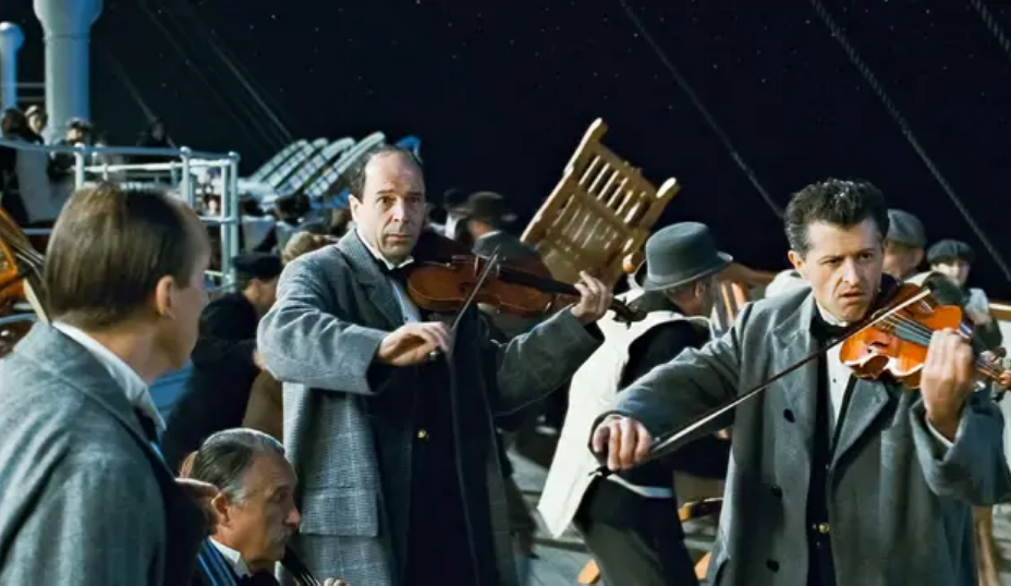 Combo playing on the Titanic. 